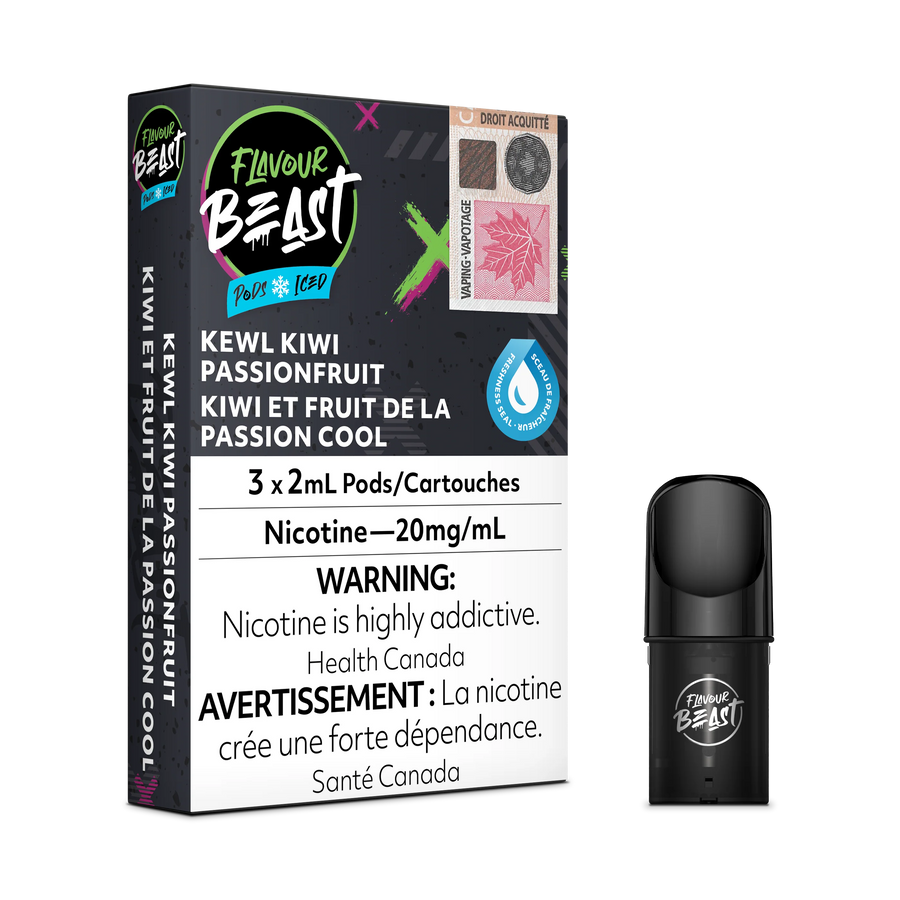 Flavour Beast Pod Pack - Kewl Kiwi Passionfruit Iced